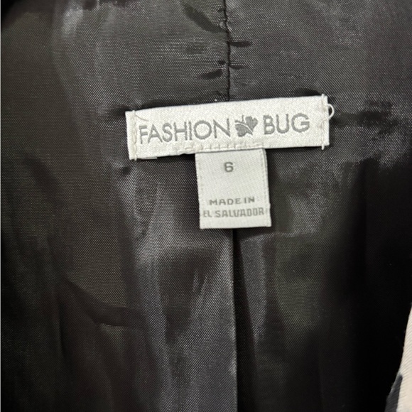Fashion Bug Black White & Grau graphic print jacket size 6 - Picture 3 of 4